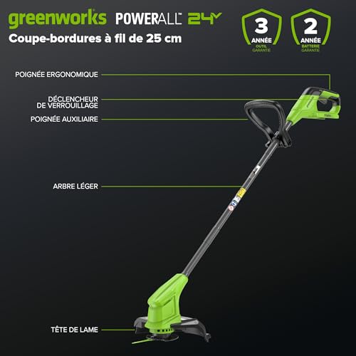 Greenworks POWERALL 48V 24V x 2 Tondeuse 36cm + 24V Coupe bordure 25cm Gen. II Kit - vue 4