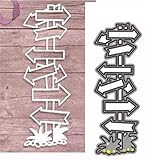 XMYXCRAFT Road Sign Metal Die Cuts,Leaves Guidepost Stencils DIY Crafts Cards Cutting Dies Cuts for DIY Embossing Card Making Photo Decorative Paper Dies Scrapbooking