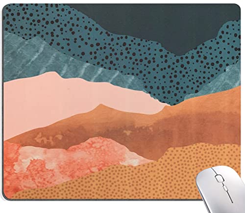 Hokafenle Mouse Pad, Computer Mouse Pad with Modern Art Design, Mouse Mat Square Waterproof Mousepad Non-Slip Rubber Base MousePads for Home Office Laptop Desk, Abstract Mountain