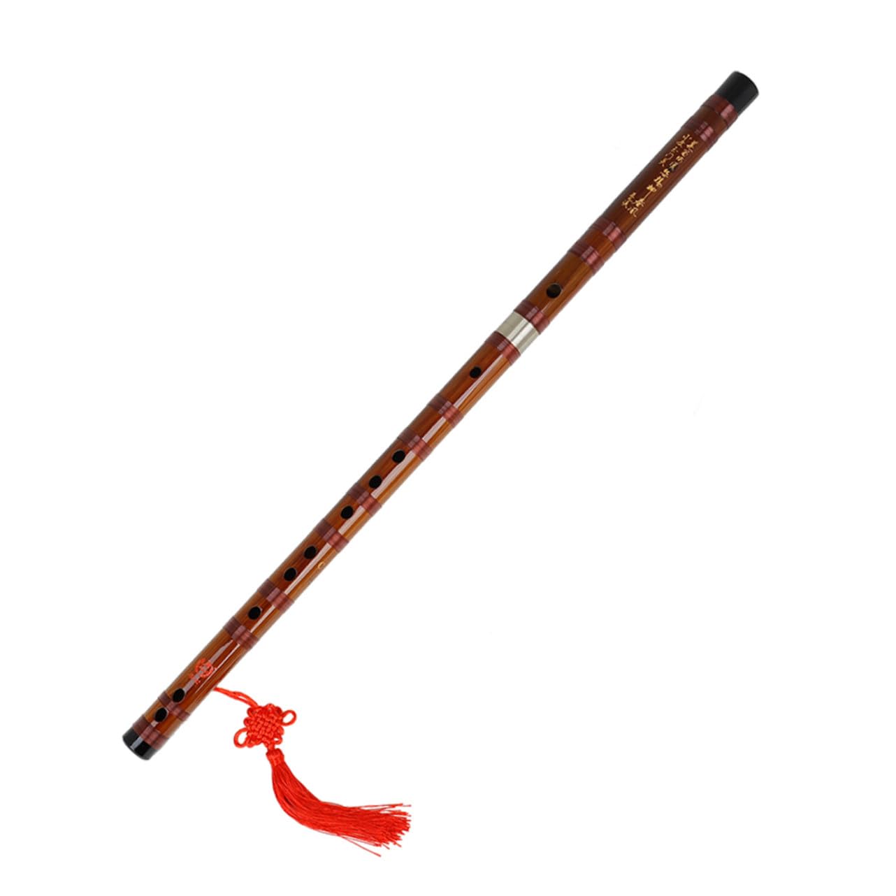 FRCOLOR Flauto di Bambù Tradizionale in Legno con Membrana Protettiva, Strumento per Principianti e Studi Professionali, dal Suono Melodioso, Superficie Liscia e Compatto per Praticare