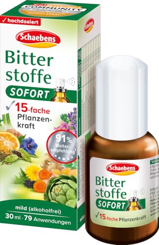 Schaebens Bitterstoffe SOFORT-Spray 15-fach-Pflanzenkraft für Magen- und Darmfunktion - mild (alkoholfrei) 30 ml