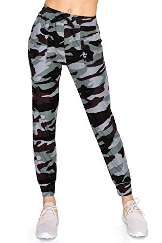 ALWAYS Women Camo Jogger Pants - Super Skinny Fit Lightweight Premium Soft Stretch Drawstrings Pockets Pants 1850 L - image 2