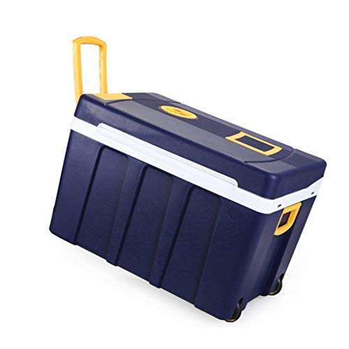 Stylish Simplicity 50 Liters Large Capacity Car Refrigerator Outdoor Travel Refrigeration Car and Home Dual-Use Refrigerated Heating Portable Mini Refrigerator, CZ