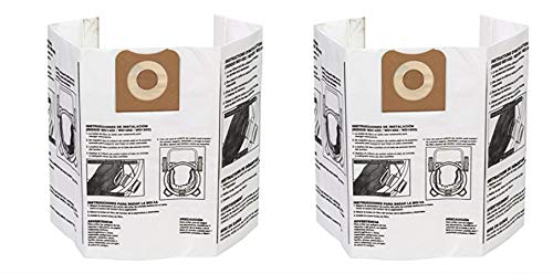 Ridgid VF3502 High Efficiency, Dry Pickup Dust Bags for 12-16 Gallon Ridgid Wet/Dry Vacuums (2 X Pack of 2)