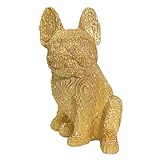 Estatua De Bulldog - Figura De Bulldog Sentada, Estatua De Perro Francés | IMPRESIÓN DE ARTE DE RESINA Figuras De Animales Para El Hogar Para La Oficina Al Aire Libre Sala De Estar Descripción