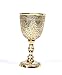 Vintage Brass, Royal Wine Cup, 1 Piece, Renaissance Medieval Gift Vintage Chalice Goblet, Food Safe Sturdy Brass Shot Glasses for Liquor, Ritual, Buddha, Weddings, Royal Medieval Decor, Blessings,