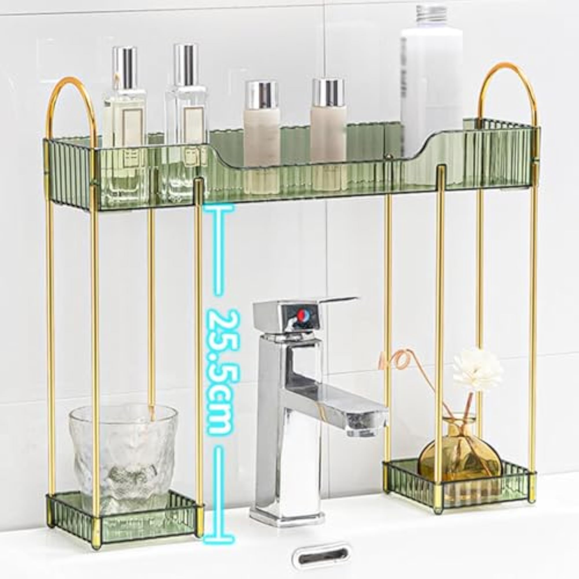 Makeup Organizer for Vanity, Narrow Bathroom Countertop Storage