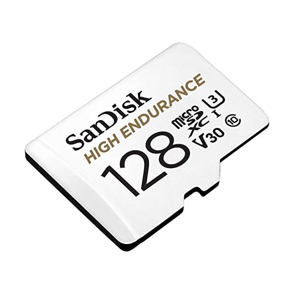 SanDisk 128GB High Endurance Video MicroSDXC Card with Adapter for Dash Cam and Home Monitoring systems - C10, U3, V30, 4K UHD, Micro SD Card - SDSQQNR-128G-GN6IA