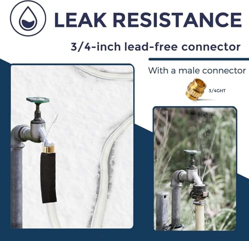 Image of Giraffe Tools 15FT Heated Water Hose for Drinking with GFCI & Energy Saving Thermostat, 5 /8-Inches Lead and BPA Free Heated Garden Hose Withstand Down to -20℉