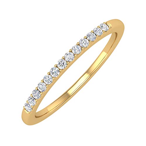 1/10 Carat Diamond Anniversary Ring Band in 10K Gold