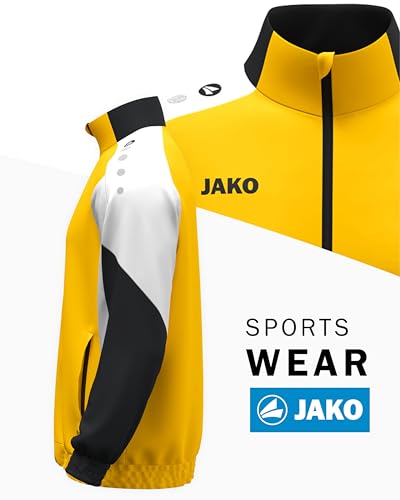 JAKO Unisex Webjacke Dynamic, gelb/weiß/schwarz, XS – Ansicht 3