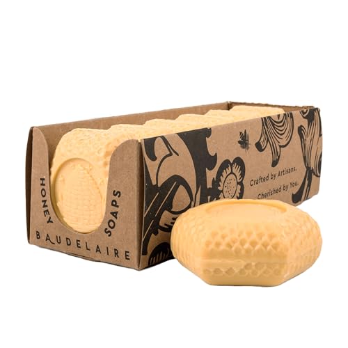 Baudelaire Exfoliating Sea Loofa Soap - Natural Fragrance - Hydrating & Moisturizing Triple-Milled Luxury, 5 oz (Pack of 6)