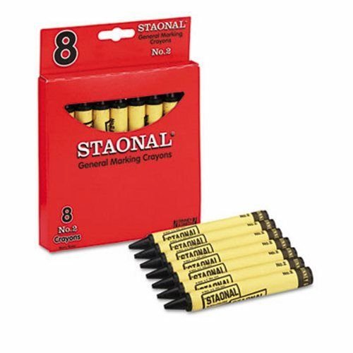 Crayola Staonal Marking Crayons, Black, 8/Box (CYO5200023051) ##clean-it-supply
