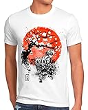 style3 Inked Thunder Herren T-Shirt Demon Anime Japan Manga, Größe:5XL