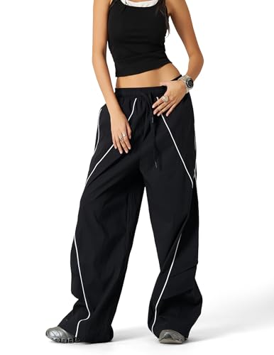 Amazon.com: Aelfric Eden Mens Parachute Pants Cool Lines Wide Leg