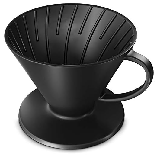 Platinum Brew Pour-over Coffee Dripper | Ceramic Slow Brewing Reusable Coffee Drip Filter Cone that Fits All Coffee Cups & Mugs | Non-Electric Pour-over Coffee Maker for Home, Work or Travel