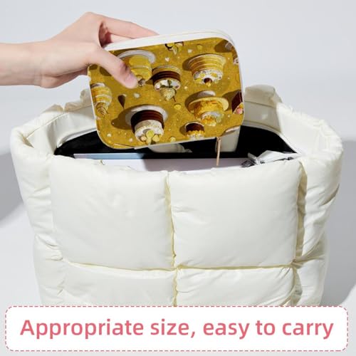 Organiseur de rangement de voyage pour bijoux avec compartiments bagues