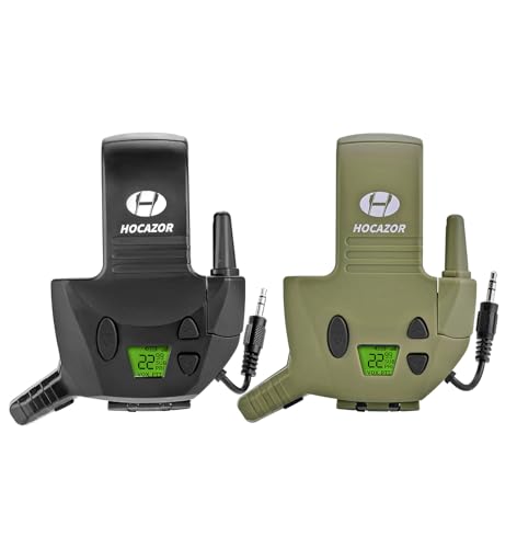 Hocazor 2 Pack W01 Walkie Talkies, Black and Green