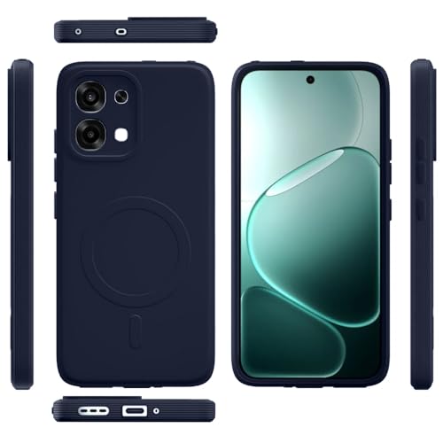 Image of Back Cover for Oppo F31 5G | MagFit Ring Design (Non-Magnetic) | Shockproof Protection | Anti-Slip Grip | Raised Camera Edges | Slim Protective Case for Oppo F31 5G / A6 Pro 5G /4G (Steel Blue)