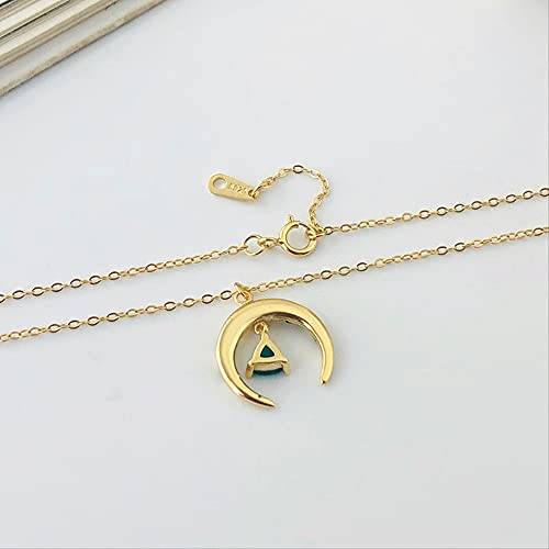 Collier lune et cristal vert le cadeau de mariage idéal