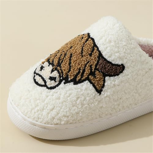 Highland Cow Slippers for Women, Men Slippers Indoor Outdoor Anti-Slip Slippers for Men Warm Plush2