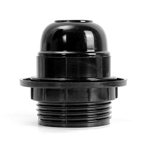 Fiacvrs - Casquillo de bombilla E27, soporte para lámpara de tornillo Edison ES E27, bombilla de tornillo E27, casquillo soporte colgante toma de corriente abra para pantalla anillo conector adaptador