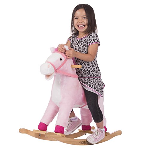 Rockin' Rider Dazzle Rocking Horse Ride On, Pink, Large - Thumbnail 5