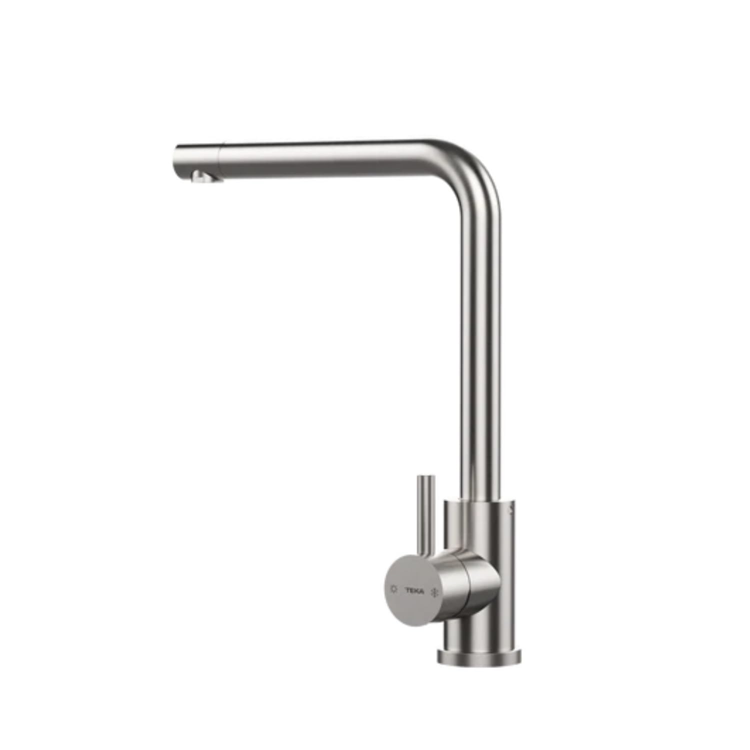 TEKA Grifo Cocina Monomando, Caño Alto Giratorio 360º, Acero Inoxidable
