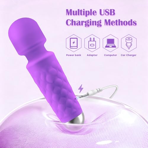 Image of Body Back Relaxation Massager Multi-Modes for Muscle Relaxation, Purple | LUMIO Body Back Relaxation Massager - Mini - Travel - 8 Speeds 20 Modes for Body Muscle Relaxation, Purple