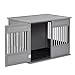 New Age Pet ECOFLEX Horizon Dog Crate & End Table, Modern Slatted Indoor Dog Kennel for Medium, Large & XL Dogs, Durable Composite, Grey, Large