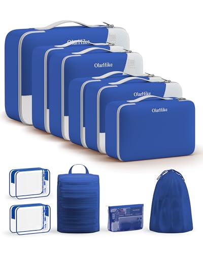 Image of OlarHike 11 Set Packing Cubes for Travel, Gifts for Women Mom,Anti-Tearing Suitcase Organizer with Over 1000 pcs Mesh Holes,Vacation Essentials & Accessories for Cruise Ship