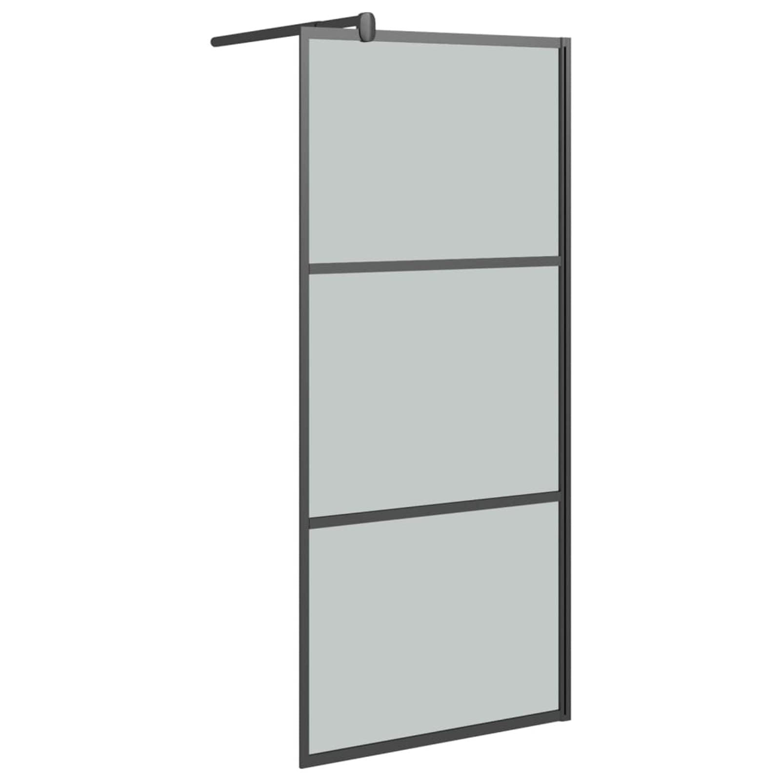 LAPOOH Mampara de Ducha accesible Vidrio ESG Oscuro Negro 90x195 cm, Mampara Bañera, Mampara Baño Ducha, Cabina De Ducha, Mampara Baño
