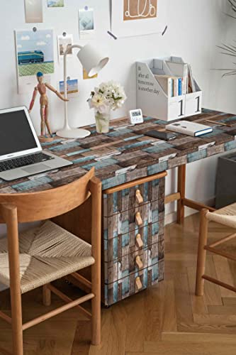 Heroad Brand Wood Contact Paper 3D Wood Planks Peel And Stick Wallpaper Backsplash For Walls Self Adhesive Removable Reclaimed Wood Wallpaper For Bedroom Kitchen 17.7”X118”/Roll #TOP2