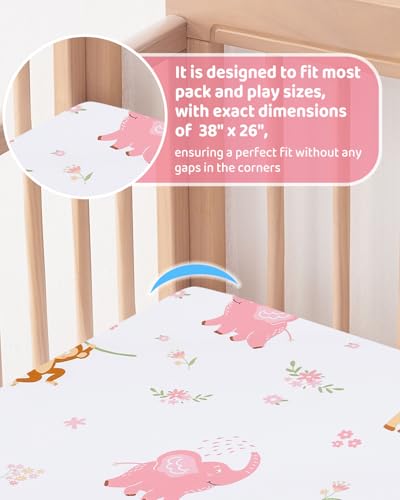 Image of lasoftan Pack and Play Mattress - 38 inch x 26 inch Soft Mini Pad Breathable Portable Mattres Waterproof & Washable Perfectly fits Pack n Play
