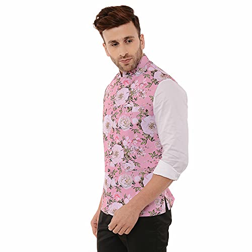 Image of Hangup mens printed nehru jacket 6A PRINTED NEHRU