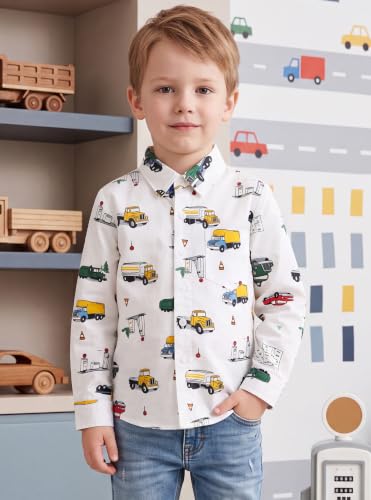 Image of Boys Hawaiian Button Down Shirt, Pure Combed Cotton Short Sleeve Size 3-15Y | Pure Combed Cotton, Smooth 60s yarn, Tagless Label, Pilling-Resistant, Shrink-Resistant, Fade-Resistant, Machine Washable