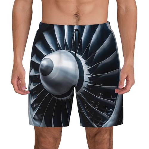 Men's Swim Trunks Quick Dry Board Shorts Jet Engine Beach Shorts with Pocket Bathing Suits for Men