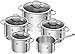 ZWILLING Juego de ollas de 5 Piezas, 4 Tapas, Apto para Inducción, Acero Inoxidable, Essence