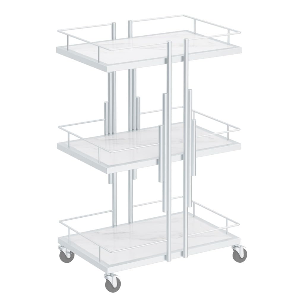 Carrito rodante con ruedas para almacenamiento de spa, organizador de belleza para suministros de manicura, carrito de utilidad móvil para profesionales