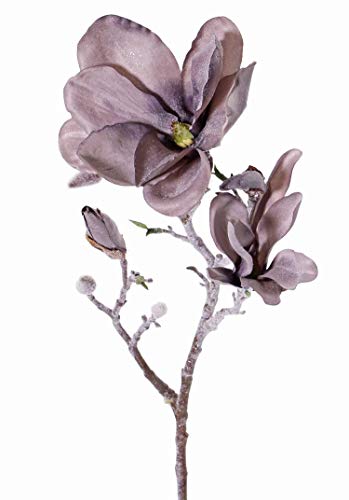Artplants.de Set 3 x Ramo di Magnolia Artificiale