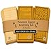 CraftsOfEgypt Set 10 Egyptian Papyrus Paper 6x8 Inch (15x20 cm) - Ancient Alphabets Papyrus Sheets-Papyri for Art Project, Scrapbooking, and School History - Ideal Teaching Aid Scroll Paper