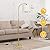 Boncoo LED Floor Lamp Fully Dimmable Modern Standing Lamp Arc Floor Lamp with Adjustable Drum Shade, Gold Tall Pole Reading Lamp Corner Light for Living Room Bedroom Study Room, Bulb Included