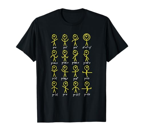 Lustige Mathe-Stick-Figuren Doing Functions I Math T-Shirt