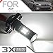 PSX24W LED Fog Light Bulbs Plug&Play 2504 PSX24 12276 CANbus 6500K Xenon White Fog Lamps Bulbs for Jee'p Patriot Compass Cherokee KL Grand Cherokee Wrangler JK JL Gladiator JT