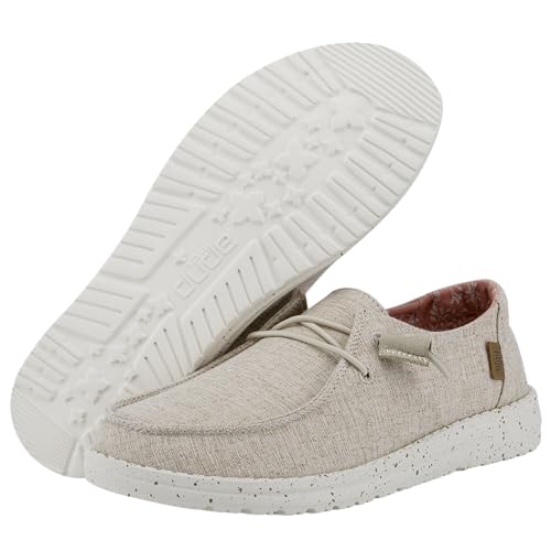 Image of HEYDUDE Women's Wendy Chambray | Women's Shoes | Women's Lace Up Loafers | Comfortable & Light-Weight