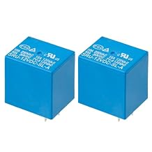 2Pcs Mini Power Relay, SRU-12VDC-SL-A, DC 12V, 4 Pins, Normally Open, 10A 250VAC, Auto PCB Mount Electric Relay for Universal Household Appliance 2