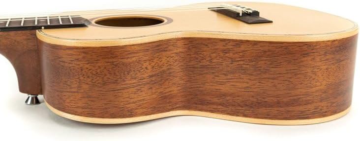 Lanikai CDST-T 4 String Ukulele, Tenor Cedar Solid Top Ukulele, with Deluxe Grover Tuners, Natural