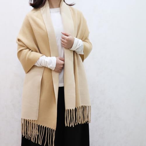 Lycharoty マフラー レディース カシミヤタッチ ストール 大判 秋冬 厚手 無地 両面使える 男女兼用 結婚式 誕生日プレゼント クリスマスプレゼント 四色展開 の商品画像 1