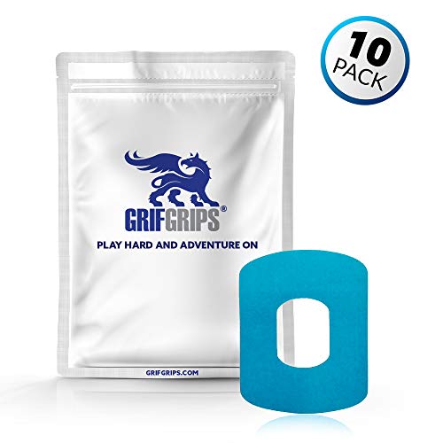 GrifGrips Medium Sports Adhesive Patch for Omnipod - Pack of 10 in Blue
