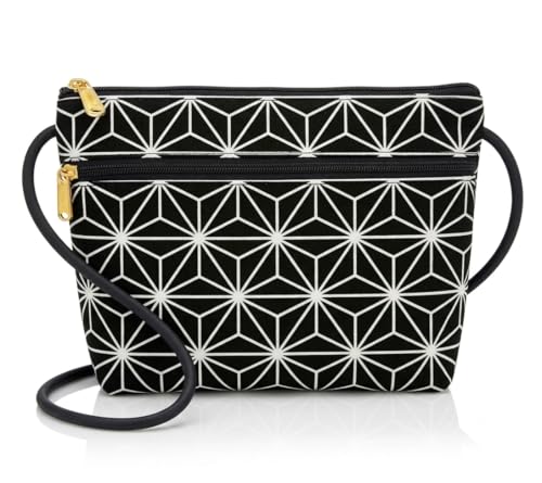Image of Danny K. Women's Tapestry Zipper Purse Crossbody Handbag, Adjustable Cord, Handmade in USA